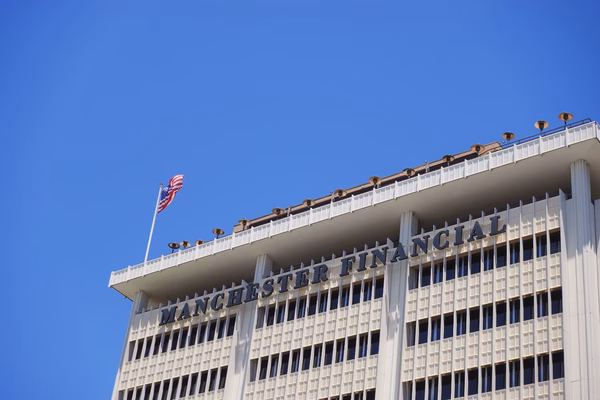 Building and flag pole