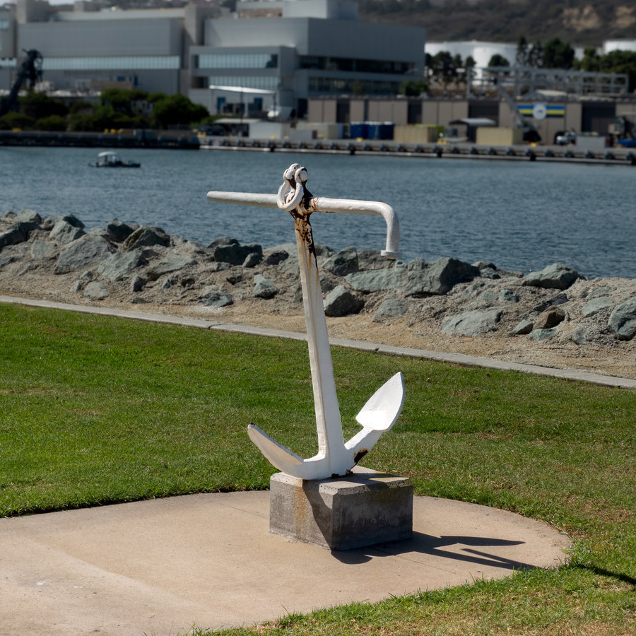 Statue of an anchor