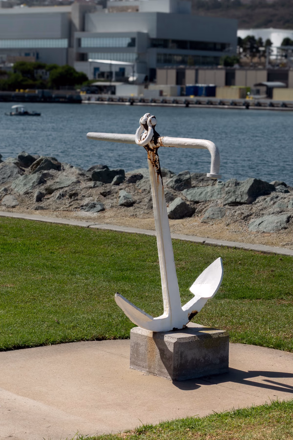 Statue of an anchor